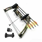 20  Camo Strength 20lbs Aluminum Compound Bow Set Right Hand For Archery Hunting