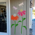 Large Flower Stencils For Walls Fence Stencil For Outdoors Reusable Cone Flower