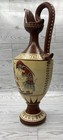 Vintage Handmade Greek Mythology Replica Pottery Jug Made In Greece Signed Alec