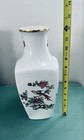 Vintage Rare Hollohaza Hungary Porcelain Vase Numbered 5018 Flowers Birds 12   