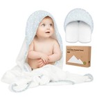 Blue Whale Hooded Baby Towel 35x35 - Blue Whale Baby Bath Towel