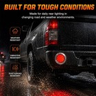 Ligbt 4  Red Led Round Trailer Tail Lights 4 Inch Led 2pcs With Bezels 