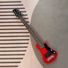 Hofner Mini Travel Electric Guitar Gloss Red Solid Body With Gig Bag