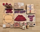 Lot Of Over 100 Vintage Rubber Stamps Wood Mounted Craft Assorted Collection 