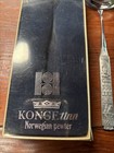 Konge Tinn Norwegian Pewter Viking Serving Ladle In Original Box