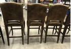 Beautiful Lot Of  3 Frontgate Leather Bar Stools Chairs  28 5 h