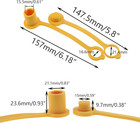 8pcs Quick Connect Port Plug Dust Cover Yellow Soft Rubber Pvc Protective Sleeve