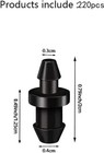 220pcs 1 4  Drip Irrigation End Plugs Barbed Tubing Caps Connectors Garden