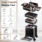 5 In 1 Rolling Makeup Train Case Professional Cosmetic Trolley Large Storage Org