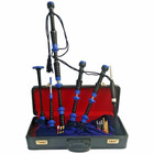 Great Scottish Highland Bagpipe Full Mounts Blue Velvet With Tutor Book Hardcase