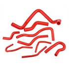 9pcs Silicone Auto Radiator Hose Kit  Coolant Pipe Car Radiator Hoses For Red