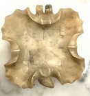 Vintage Antique Hand Carved Chinese Soapstone Lily Pond Brush Holder Bowl 5    Sq 
