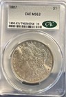 1887 Morgan Dollar Ms 63 Ngc  Silver Uncirculated  1 Coin Cert 1798403-066