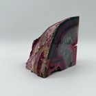 Pink Agate Geode 3lb 8oz Polished Crystal Slab Bookend Home Decor Display
