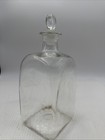 Antique Hand Blown Glass Clear Large 10  Apothecary Pharmacy Jar With Stopper L3
