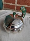 Vintage Los Castillo Mexican Taxco Hammered Silverplate Parrot Handle Sugar Bowl