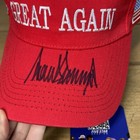 Donald Trump Hand Signed Maga Hat 45-57 President Auto  holo   Coa 