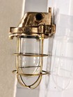 Vintage Original Brass Swan Neck Wall Antique Old Sconce Ship Nautical Light