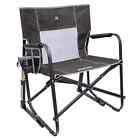 Outdoor Freestyle Rocker Xl Oversized Foldable Rocking Camp Chair  Gray