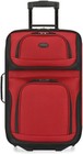 Lightweight Rolling 20  Carry On Luggage Softside Suitcase  Red  2-wheel Single