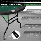 Round Poker Table 8 Player Texas Holdem Game Folding Casino Cup Holders Metal