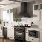 Zline 30  New Pro Wall Range Hood Black Stainless Crown Led 24  Depth Bs655n-30