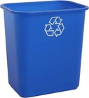28 Quart Space Saving Recycling Bin Fits Under Desk Recycle Blue Pack Of 12