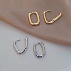 Foxanry Prevent Allergy Silver Color Stud Earrings France Fashion Vintage
