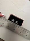 Chanel Vintage Cc Logos  Stud Silver Tone Earrings  5 Ct Moissanite