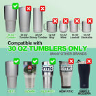 2 Replacement Lids For Stainless Steel Tumbler Travel Cup-  transparent   30 Oz 