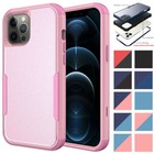 For Iphone 11 12 13 14 15 6 7 8 Xs Soft Silicone Hard Plastic Hybrid Case Cover