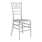 Silver Resin Chiavari Chair With Heavy-duty  Reinforced Steel Frame