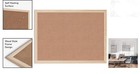 Cork Bulletin Board 18x24 Inch Light Birch Wood Frame Office Classroom Home