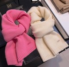 Shawl Solid Color Winter Premium Knitted Scarf Warm Neck Scarves Pure Cashmere