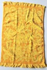 Vintage Hand Towel Bright Orange And Mustard Yellow With Fringe