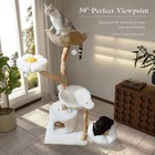 Pawz Road Cat Tree Tower For Large Cats Modern Solid Wood Flower Scratching Post