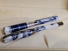 Visconti Opera Nordic Fjord Blue 14k Fountain Pen With Inkwell And Box