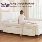 Folding Bed Rail For Toddlers  Baby Bed Rail Guard With Reinforced Anchor Safety