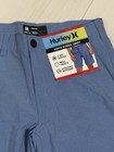 Hurley Boys Hybrid Shorts Blue Solid Stretch Pockets 9  Inseam M 10 12