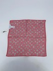Eton Pocket Square Mens Red Marine Life Print Silk Motif Luxury Nwt 13 X 13 In