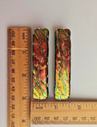 Fused Small Pair multicolor Dichroic Glass Genuine French Hair Barrettes