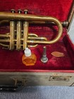 Vintage Olds Ambassador Cornet With 3 Valves And Extra Mouth Piece In Velvet   