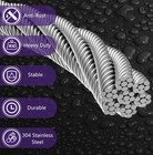 1 8 Inch Stainless Steel Cable 100ft 7x7 Strand Aircraft Wire Rope Loop Sleeve