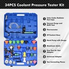 Universal Radiator Pressure Tester Kit Coolant Vacuum Refill Kit System 34pcs