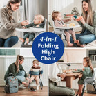 Chicco Zest    4-in-1 Folding High Chair  Low Feeding Chair  Toddler Chair  Grey