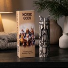 Hand Carved Wooden Tyr Statue Norse Viking God Of War Altar Decor Figurine 15cm