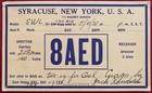 Eight Upstate New York 1930s Qsl Shortwave Ham Radio Cards Buffalo Niagara Falls