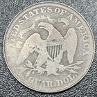 1870 Seated Liberty Quarter 25c Vg Details Damaged Spooned Rim