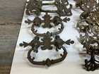 Large Lot Of 33 Vintage Solid Brass Drawer Pulls  parts And Pieces