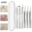 16pcs Acne Blackhead Remover Kit Pimple Popper Comedone Extractor Tool Set